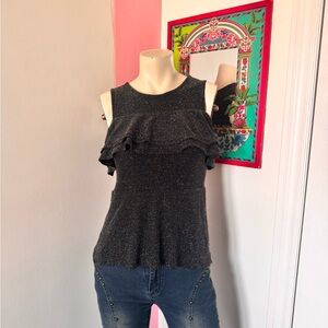 Elegant Black Ruffle Top